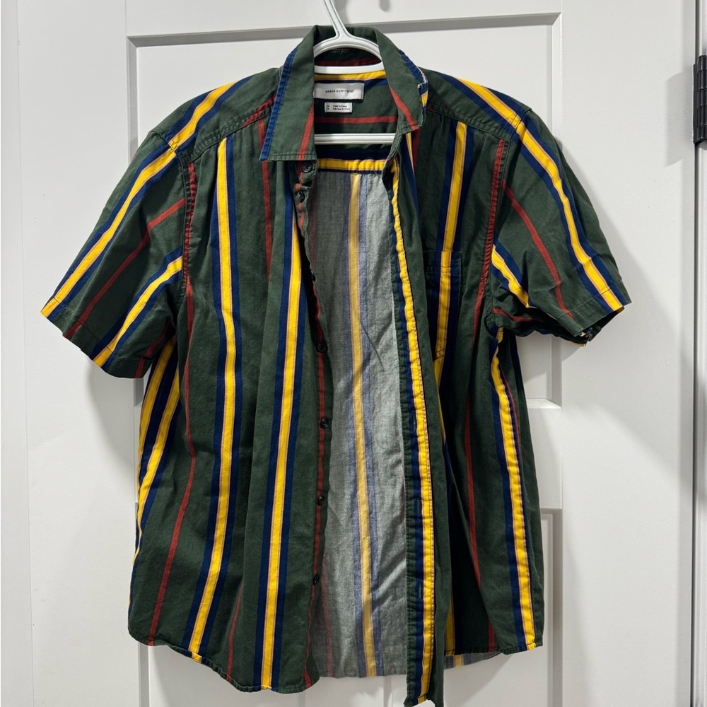 Urban outfitters button down stripe polo